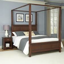 When you think of a canopy bed, you might think of a french palace bedroom. Chesapeake King Canopy Bed And Night Stand Walmart Com Walmart Com