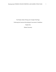 Apa reference page example owl purdue for ap english language 2009 sample essays. General Format Purdue Writing Lab