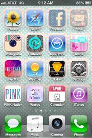 My Home Screen Is Totally Cute And Customized Thanks To Cocoppa It S A Free App That Allows To To Change Your Iphone Icons To What Iphone Icon Iphone App Icon