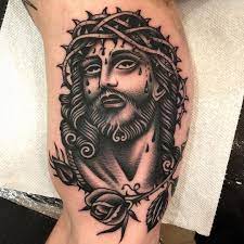 This has a deep meaning. Traditional Jesus Head Tattoo Novocom Top