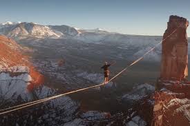 Who knew it could be so much fun? Across The Sky A World Record Slackline In Castle Valley Utah