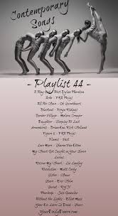 Contemporary Songs Playlist 44 Songs For Dance Contemporary Dance Songs Dance Music Playlist