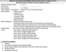 Rpph tk b semester 1 paud jateng. Rpph Tk Paud Kurikulum 2013 Kelompok Usia 2 3 Tahun Tema Minuman Subtema Susu Administrasi Tk Paud