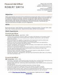 It's a role that may attract applicants keen to move up the financial corporate ladder; Financial Aid Officer Resume Samples Qwikresume