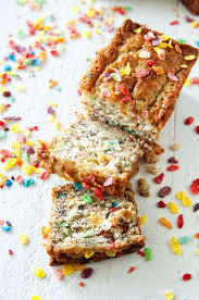 Two Breakfast Treats In One Bread Moist Banana Bread Studded With Sweet Fruity Pebbles Cereal Port Fruity Pebble Cookies Fruity Pebbles Fruity Pebbles Cereal