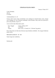Contoh surat undangan resmi rapat sekolah (orang tua/wali murid). Contoh Surat Undangan Setengah Resmi Nusagates