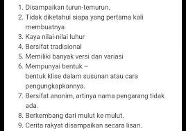 17 trik jitu cara belajar yang efektif, efisien dan menyenangkan. Sebutkan Ciri Ciri Cerita Rakyat Brainly Co Id