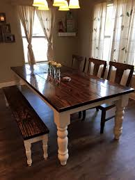 James James 8 Foot Baluster Table With A Traditional Vintage Kona Stained Top A Farmhouse Dining Rooms Decor Farmhouse Dining Room Table Farmhouse Dining Room