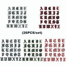 Spanish alphabet pronunciation can be difficult. A Z 26pcs Lot Alphabet Old English Font Letter Patches Embroidered Iron On Patch Sew On Bagdes 5cm High Patches Aliexpress