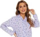 GLOBAL Women's 100% Cotton Pajama Sets | Two-Piece Soft Long ...