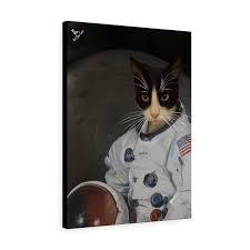 Funny pet portraits on canvas. Funny Gifts Custom Pet Dog Lover Gift Custom Portrait Pet Portraits Astronaut Pet Custom Astronaut Pet Portrait Wall Canvas Pet Portraits Art Collectibles Delage Com Br