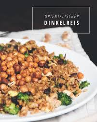 Orientalischer Dinkelreis Mit Datteln Gebackenen Kichererbsen Juyogi Dinkelreis Lebensmittelzubereitung Hauptspeise
