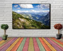 Home decorating with an educational look. Mountain Canvas Picture Print Poster For Living Room Bedroom Nature Themed Painting 1 Piece The Alps Wall Art Decor Wall Hangings Home Living Deshpandefoundationindia Org
