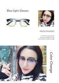 Harf Frame Color Change Blue Light Glasses Glasses Color Change Light Blue