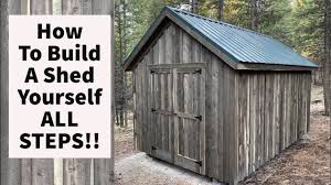 The metal roof installation will be shown in a future video. How To Build A Shed By Yourself All Steps 10x16 Youtube