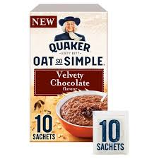 Winner of 12 great taste awards. Quaker Oat So Simple Velvety Chocolate Porridge 10 Pack 365g Tesco Groceries