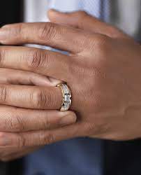Cleburne Mens Two Tone Gold Wedding Band With 1 95ct Diamonds Mens Gold Wedding Band Men Diamond Ring Mens Diamond Wedding Bands