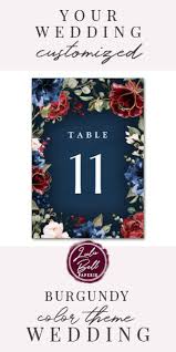 Burgundy Red Navy Blue Gold And Blush Pink Wedding Table Number Zazzle Com Blush Pink Weddings Wedding Table Numbers Pink Wedding