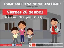 Simulacro nacional de sismo y tsunami a nivel nacional. 26 De Abril I Simulacro Nacional Escolar De Sismo Ugel01