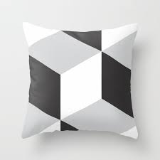 Black And White Couch Pillow Buy Cubism Black And White Throw Pillow By Nileshkikuuchise Worldwide Shipping Available At Society6 Com J White Throw Pillows Black And White Quilts Pillows