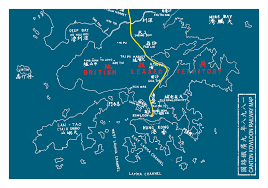 hong kong map 1898 香港地圖 系列 1898年九廣鐵路計劃圖 現今直通車由紅磡站開出 早不在舊的九龍火車站 我們這一代人只會叫它做火車 而不是港鐵 地圖參照九廣鐵路圖節錄重製 design by 本土工作室