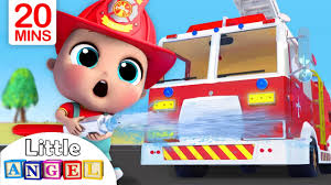 Fire Truck Song Firefighter To The Rescue Nursery Rhymes Little Angel Youtube