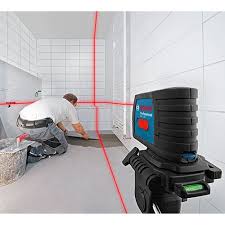 Bosch Gll2 15 Bmcc Cross Line Laser Level With Wall Mount Bracket Laser Levels Bosch Deck Construction