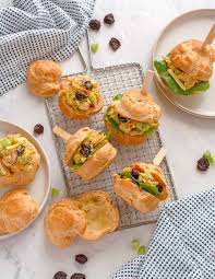 Curried Turkey Salad On Choux Buns Recipe In 2020 Food Bali Food Eat