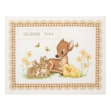 11 x 14 artwork by lesley anne ivory. Anchor Counted Cross Stitch Kit Woodland Animals New Baby Birth Acs23 33 69 Picclick Uk