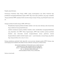 Surat twaran kerja bagi kontrak : 2