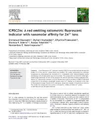 Pdf Icpbczin A Red Emitting Ratiometric Fluorescent