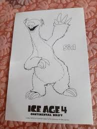 Your favorite characters manfred, diego and sid start their new adventure after their continent is set adrift. Ice Age Coloring Pages Hobbies Toys Toys Games On Carousell