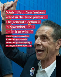 Andrew Cuomo, who lost the Democratic mayoral primary to Zohran Mamdani,  announced