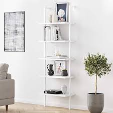 Tall 5 shelf bookcase set of 2 • matching 32w x 13d x 66h bookcases feature three adjustable shelves for flexibility and two fixed shelves for stability • each shelf supports up to 50 pounds so you can store your personal library and display decorations with confidence • unique x pattern accents on side. What Is Reddit S Opinion Of Nathan James 65506 Theo 5 Shelf White Modern Bookcase Open Wall Mount Ladder Bookshelf With Industrial White Metal Frame White