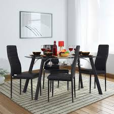 Cream legs were definitely more a light grey than cream though. Royaloak Milan Four Seater Dining Table Set Black Buy Online In Andorra At Andorra Desertcart Com Productid 64757313