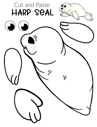 Free Printable Harp Seal Craft For Kids In 2021 Arctic Animals Crafts Seal Crafts For Kids Seal Craft