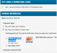 To check the balance on your domino's pizza gift card, use the options provided below (phone number, website, store locations). Gift Cards Promotional Cards O Yes I Have A Domino S Gift Card Or Promotional Card Payment Information Balance Due 3218 Payment Type Pay With Cash Upon Delivery Pay Now With Debit