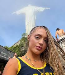 Woah Vicky Stuns With Blue Thong Bikini In Brazil