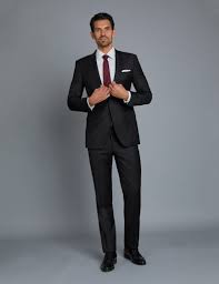 Designed in a modern cut for sartorial elegance, men's slim fit suits are ideal for weekday style. Men S Black Twill Extra Slim Fit Suit Jacket With Two Front Buttons Hawes Curtis