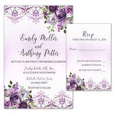 Check spelling or type a new query. Floral Wedding Invitations Rsvp Cards Plum Violet Damask Pink The Cat