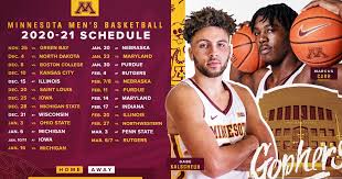 ‹ › all sports schedule. Gopher Men S Basketball Announces 2020 21 Schedule University Of Minnesota Athletics
