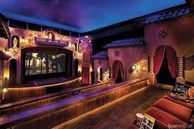 Projectionists often called the projection room a projection box but that was from their perspective. Theater Room Design Takes A Cue From History Theater Room Design Spanish Style Architecture Spanish Mission Style Homes