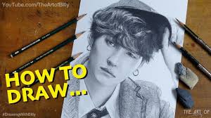 Moon by bts jin mots on:e day 2. How To Draw Suga From Bts For Beginners Kpop Star Agust D Min Yoongi Fan Art Youtube