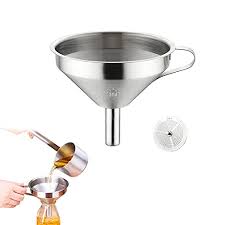Nylon mesh and pp frame. Top 10 Steel Funnel With Strainers Of 2021 Best Reviews Guide