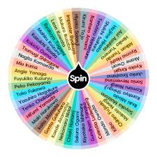 Komaru naegi, nagisa shingetsu, jataro kemuri, kotoko utsugi, monaca, kurokuma, toko fukawa (as genocide jill), masaru daimon, and shirokuma. Danganronpa Random Character Generator Spin The Wheel App