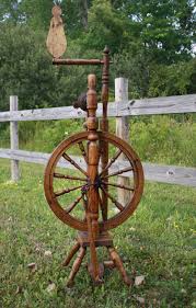 Antique Castle Style Upright Spinning Wheels