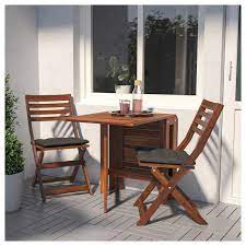 Small Patio Ikea Can Help In A Big Way With These Space Saving Furniture Picks Wooden Outdoor Furniture Outdoor Folding Chairs At Home Furniture Store
