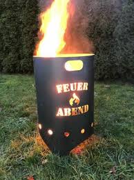 Feuertonne Feuerfass Aus Stahl Mit Wunschlogo Alternativ Mit Grillring Ebay In 2020 Feuertonnen Feuerfass Feuer