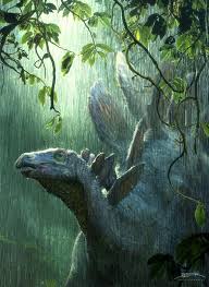 I Love This Picture Stegosaurus David Krentz Rain Whispers Against Leaves And Murmurs On Stegosaurus S Plates It S An Earl Tarih Oncesi Hayvanlar Dinozorlar