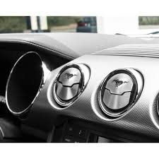 American Car Craft Air Conditioning Vent Trim 6 Piece Kit With Etched Pony Logo Brushed Stainless Steel Mustang Accessories Ford Mustang Accessories Car Craft